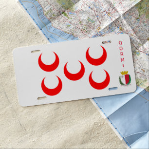 Coat of Arms of Qormi, Malta License Plate