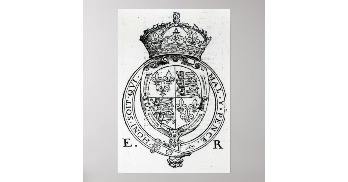 Coat Of Arms Of Queen Elizabeth I Poster Zazzle 6299