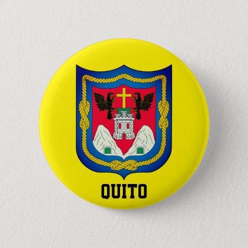 Coat of Arms of Quito Ecuador Button
