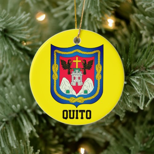 Coat of Arms of Quito Ecuador Ceramic Ornament