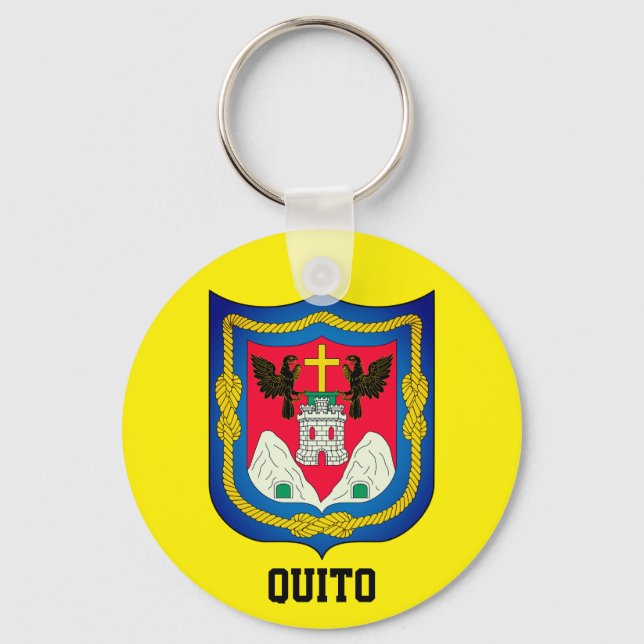 Coat of Arms of Quito, Ecuador Keychain (Front)