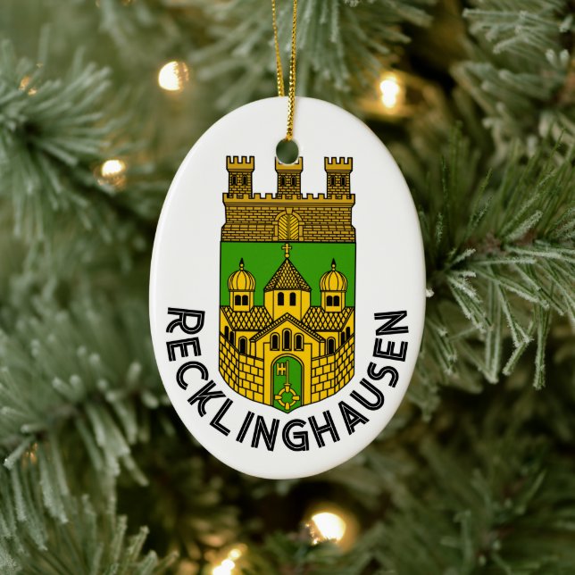 Coat of Arms of Recklinghausen, Germany Ceramic Ornament (Tree)