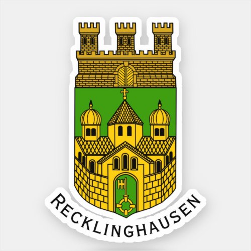 Coat of Arms of Recklinghausen Germany Sticker