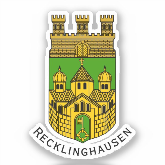 Coat of Arms of Recklinghausen, Germany Sticker (Front)