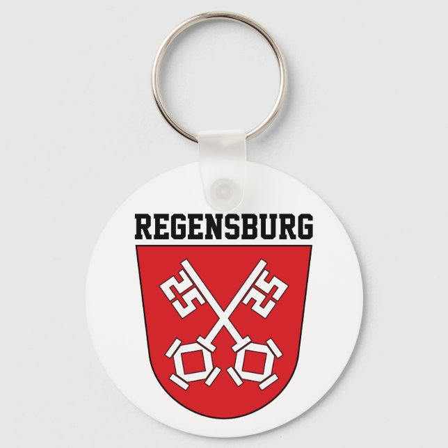 Coat of Arms of Regensburg, Germany Keychain (Front)