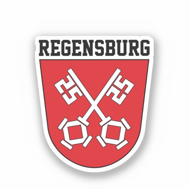 Coat of Arms of Regensburg, Germany Sticker (Front)