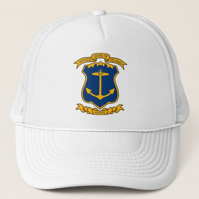 Coat of arms of Rhode Island Trucker Hat (Front)