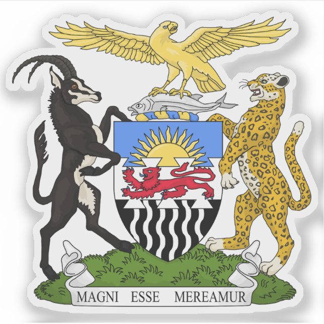 Coat of arms of Rhodesia and Nyasaland (1953–1963) Sticker (Front)