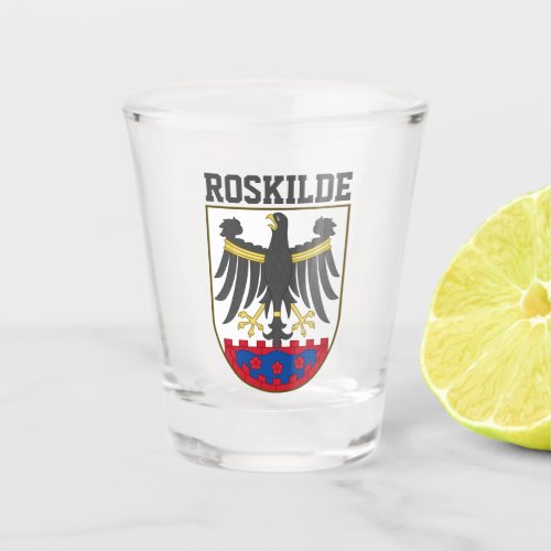 Coat of arms of Roskilde Denmark Shot Glass