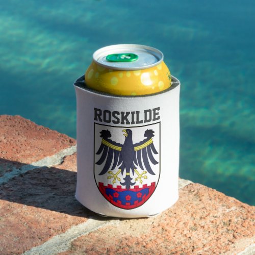 Coat of arms of Roskilde Denmark Shot Glass Can Cooler