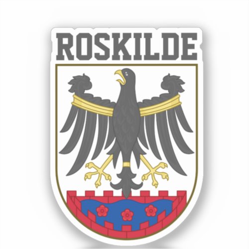 Coat of arms of Roskilde Denmark Sticker