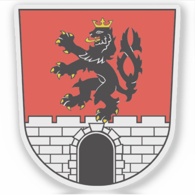 Coat of arms of Rožnov pod Radhoštěm, Czechia Sticker (Front)