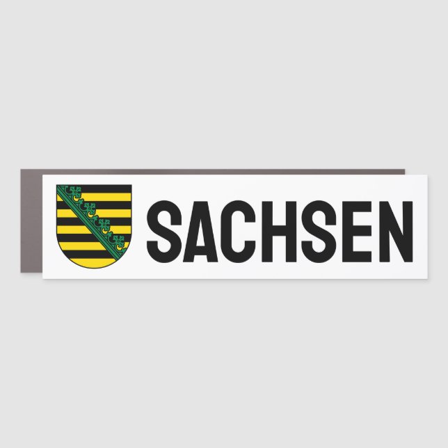 Coat of Arms of Sachsen (Saxony), GERMAN Car Magnet (Front)