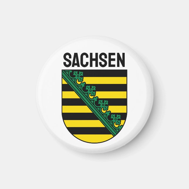 Coat of Arms of Sachsen (Saxony), GERMAN Magnet (Front)