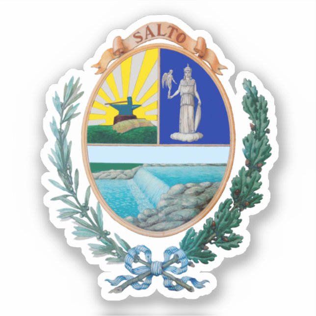 Coat of Arms of Salto, Uruguay Sticker (Front)