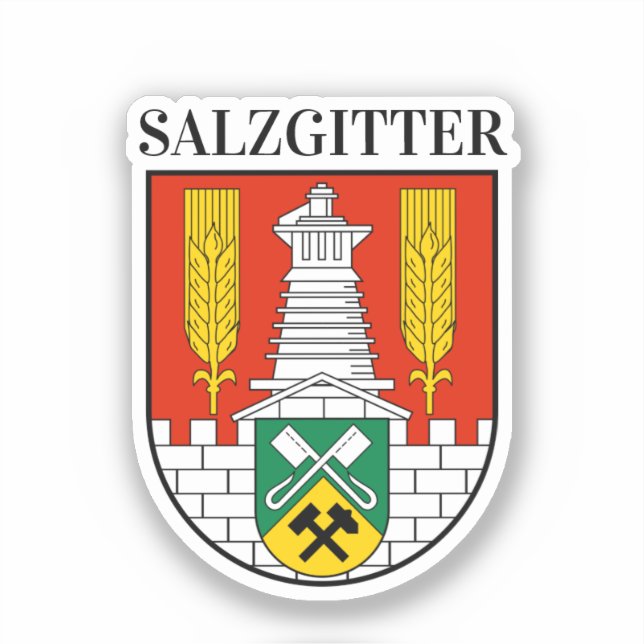 Coat of Arms of Salzgitter, Germany Sticker (Front)