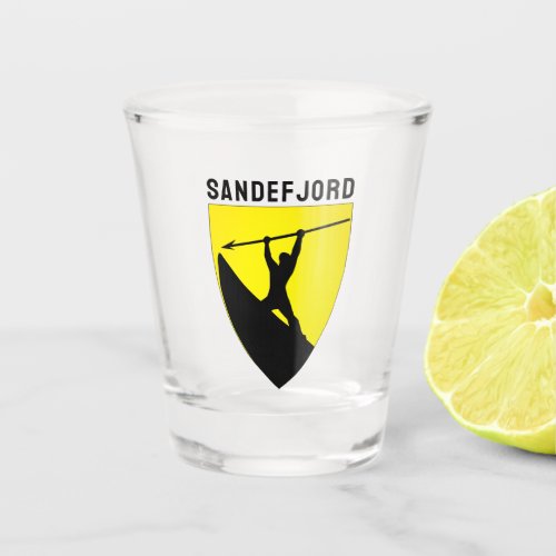 Coat of Arms of Sandefjord Norway Shot Glass