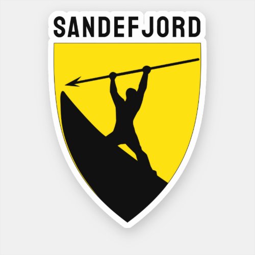 Coat of Arms of Sandefjord Norway Sticker