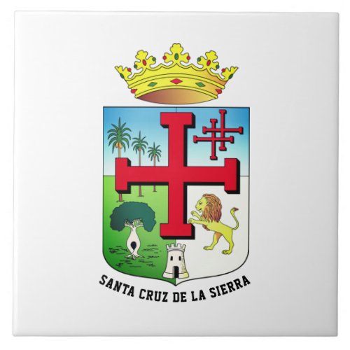 Coat of Arms of Santa Cruz de la Sierra Bolivia Ceramic Tile