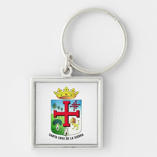 Coat of Arms of Santa Cruz de la Sierra (Bolivia) Keychain (Front)