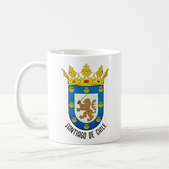 Coat of Arms of Santiago de Chile Coffee Mug (Left)