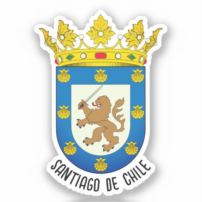 Coat of Arms of Santiago de Chile Sticker (Front)