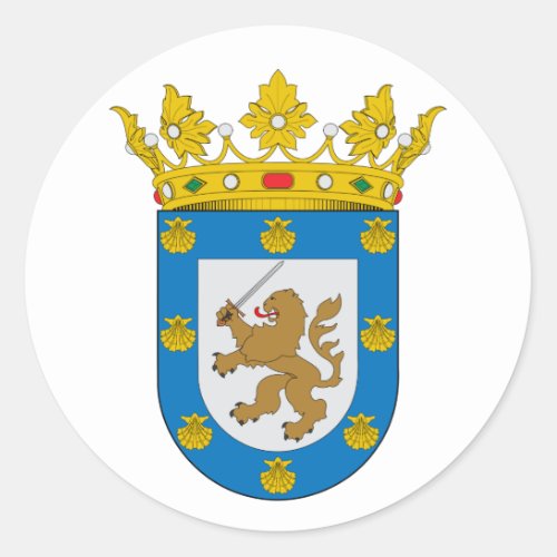 Coat of Arms of Santiago de Chile T_Shirt Classic Round Sticker