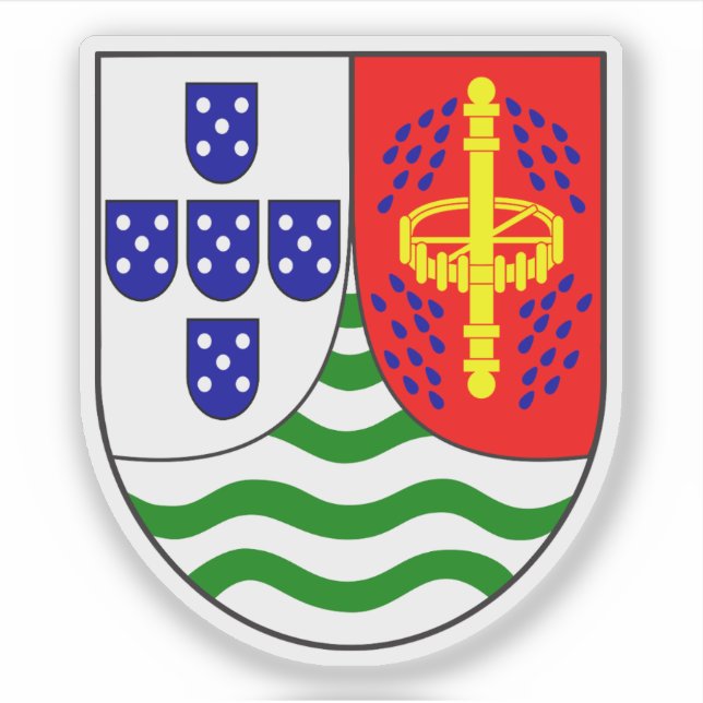 Coat of arms of São Tomé and Príncipe (1935–1975) Sticker (Front)