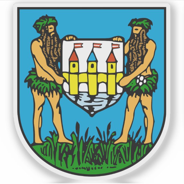 Coat of arms of Schwechat, Austria Sticker (Front)