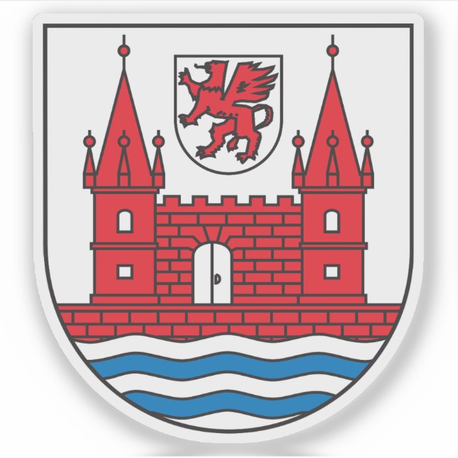 Coat of arms of Schwedt, Germany Sticker (Front)