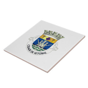 Coat of Arms of Setúbal, PORTUGAL Ceramic Tile