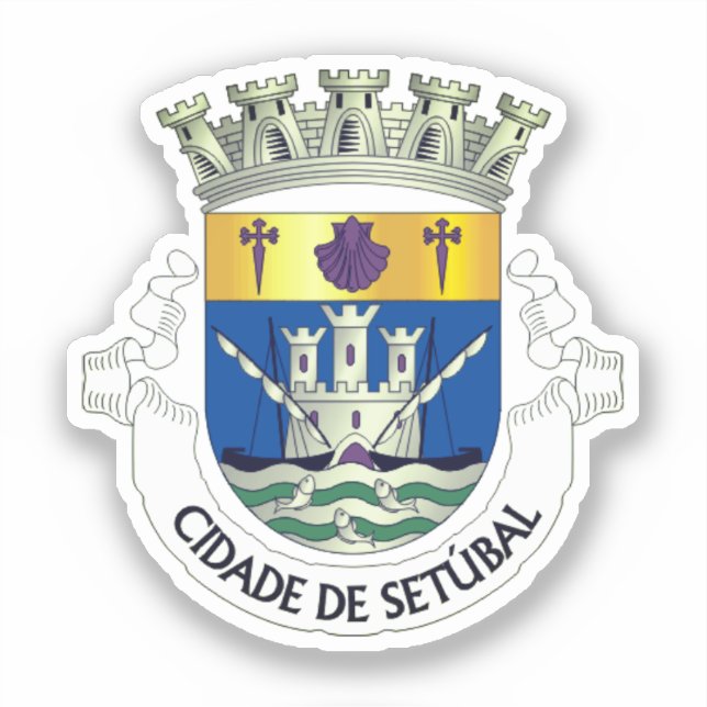 Coat of Arms of Setúbal, PORTUGAL Sticker (Front)
