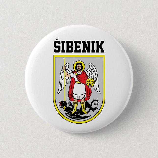 Coat of Arms of Šibenik - Croatia Button (Front)