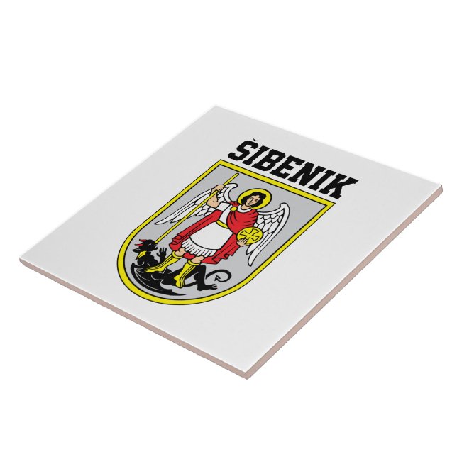 Coat of Arms of Šibenik - Croatia Ceramic Tile (Side)