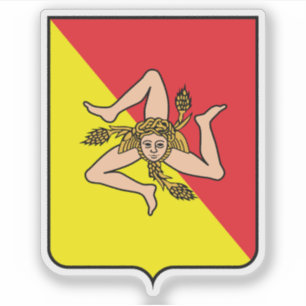 Coat of arms of Sicily, Italy Sticker
