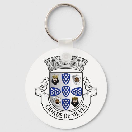 Coat of arms of Silves Portugal Button Keychain