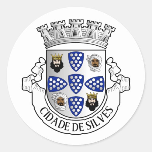 Coat of arms of Silves Portugal Classic Round Sticker