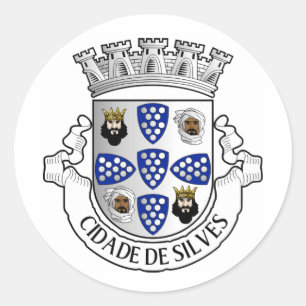 Coat of arms of Silves, Portugal Classic Round Sticker