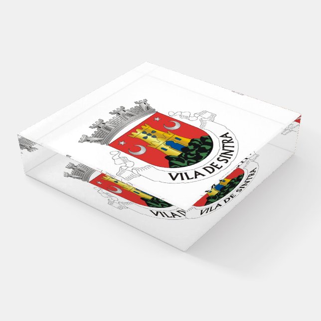 Coat of Arms of Sintra, PORTUGAL Paperweight (Angled)