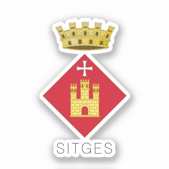 Coat of arms of Sitges, Catalunya (ESP) Sticker (Front)
