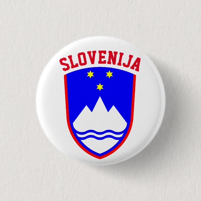 Coat of Arms of SLOVENIA Button (Front)