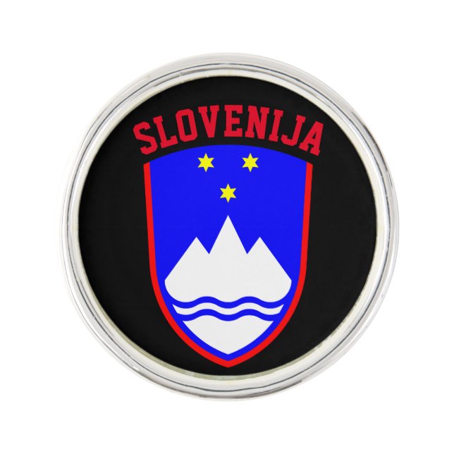 Coat of Arms of SLOVENIA Lapel Pin (Front)