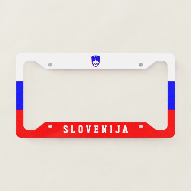 Coat of Arms of SLOVENIA License Plate Frame (Front)