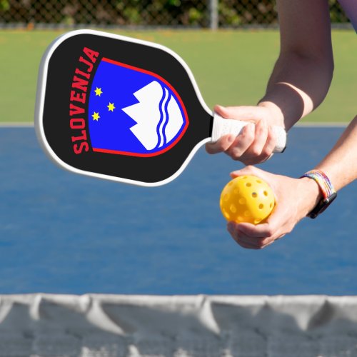Coat of Arms of SLOVENIA Pickleball Paddle