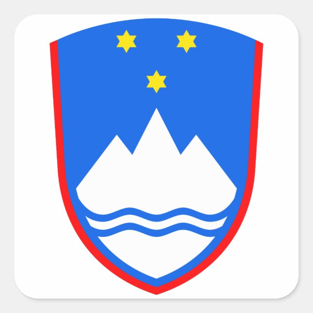 Coat of arms of Slovenia Square Sticker (Front)