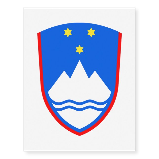 Coat of arms of Slovenia Temporary Tattoos (Front)