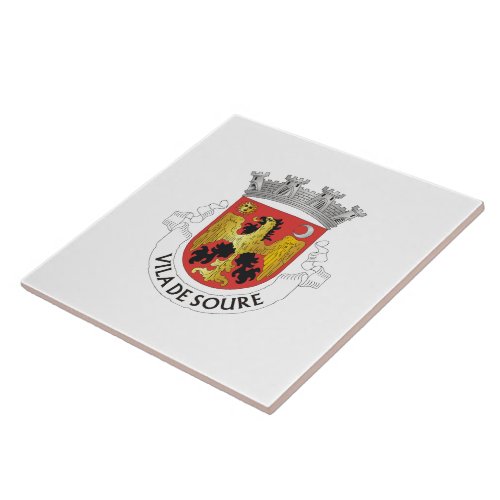 Coat of Arms of Soure Portugal Ceramic Tile