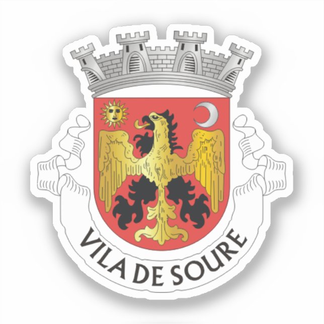 Coat of Arms of Soure, Portugal Sticker (Front)
