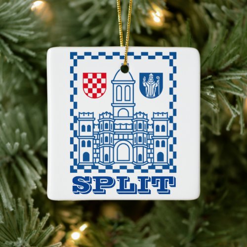 Coat of Arms of Split Croatia Ceramic Ornament