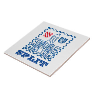 Coat of Arms of Split, Croatia Ceramic Tile